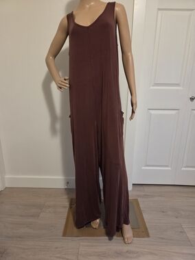 Paper Label Brown Hannah Slouchy Jumpsuit